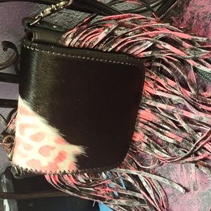 Montana west real hair on hide cross body
